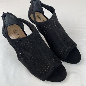 Style & Co Haddie Ankle Shooties Black Chic Peep Toe 7M  Classic